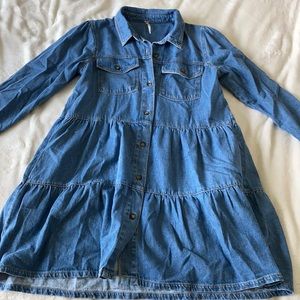 Denim mini dress